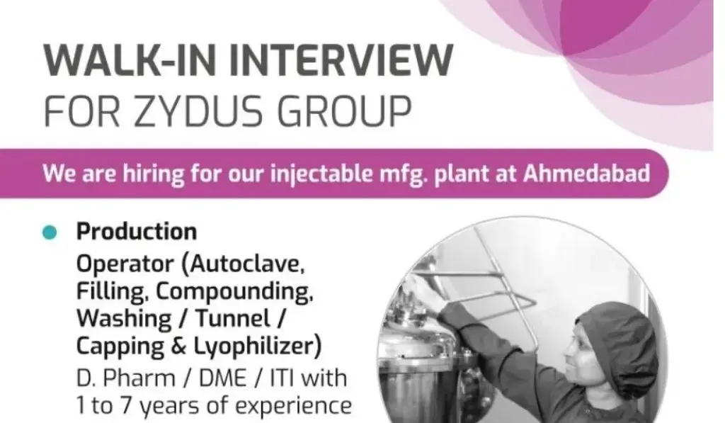 Zydus Lifesciences Walk in