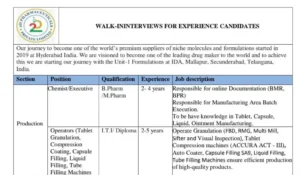 2D Pharmaceuticals Walk In Interview