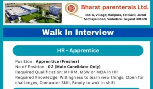 Bharat Parenterals Walk in Drive