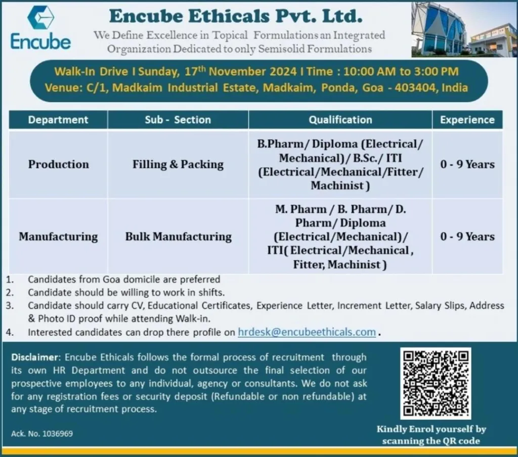 Encube Ethicals – Walk-In Drive