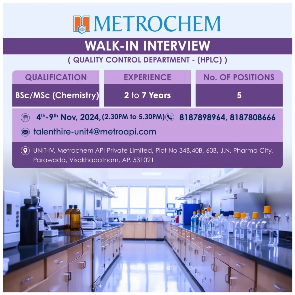 Metrochem API Walk in Interview