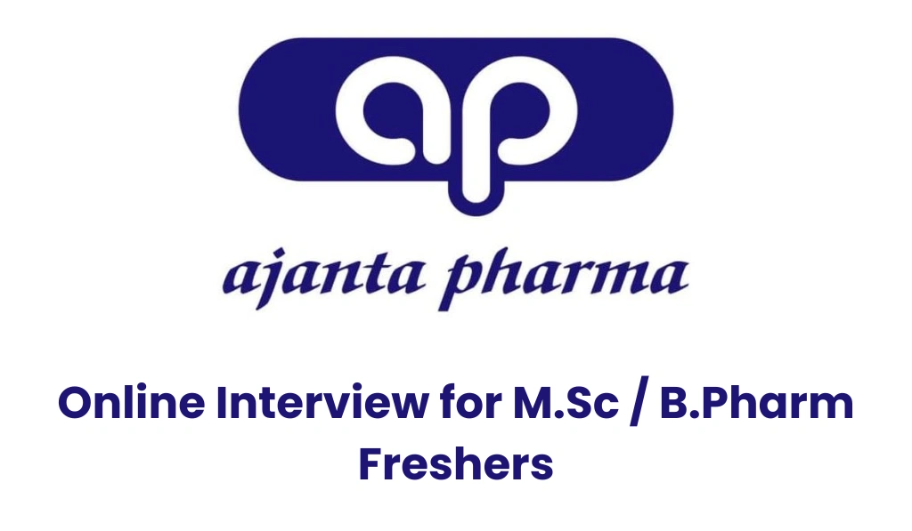 Ajanta Pharma Hiring