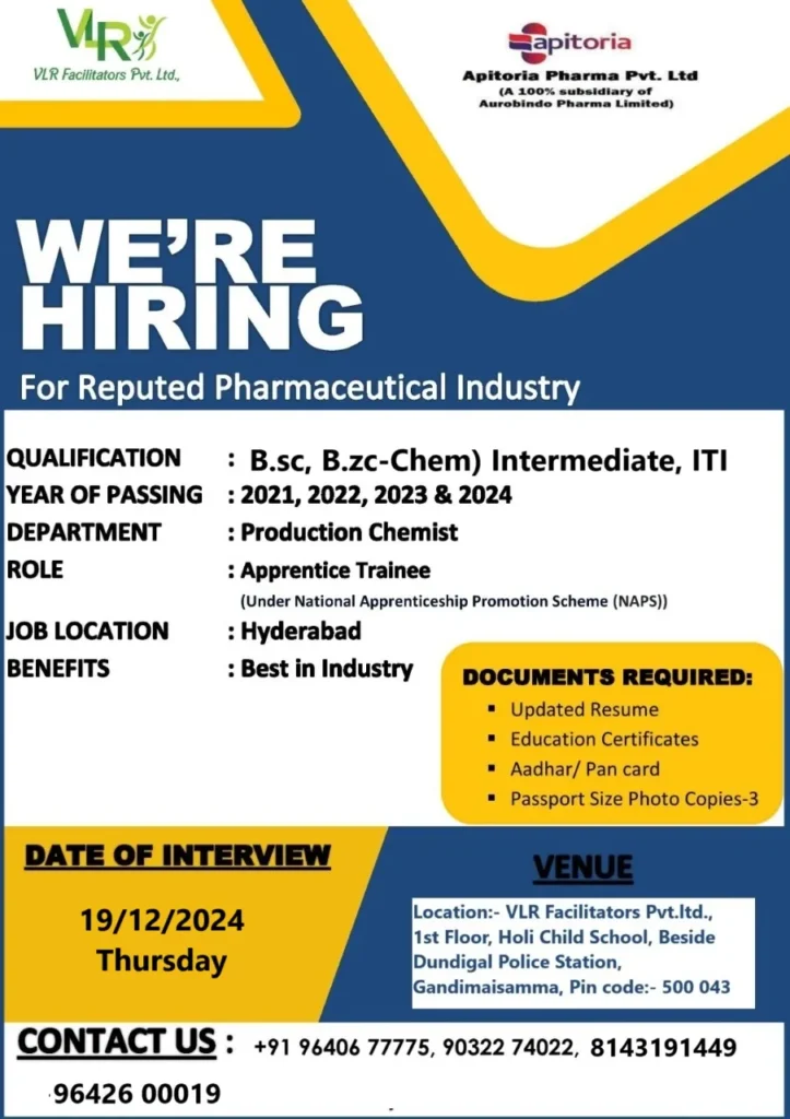 Apitoria Pharma Walk-In Drive