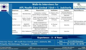 Aurobindo Healthcare Jobs