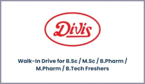 Divis Laboratories Limited – Walk-In Drive