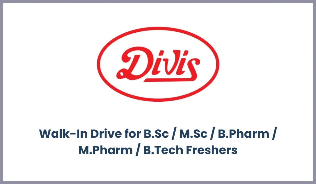 Divis Laboratories Limited – Walk-In Drive