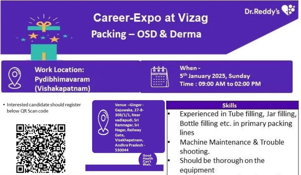 Dr. Reddy’s Laboratories – Walk-In Interview