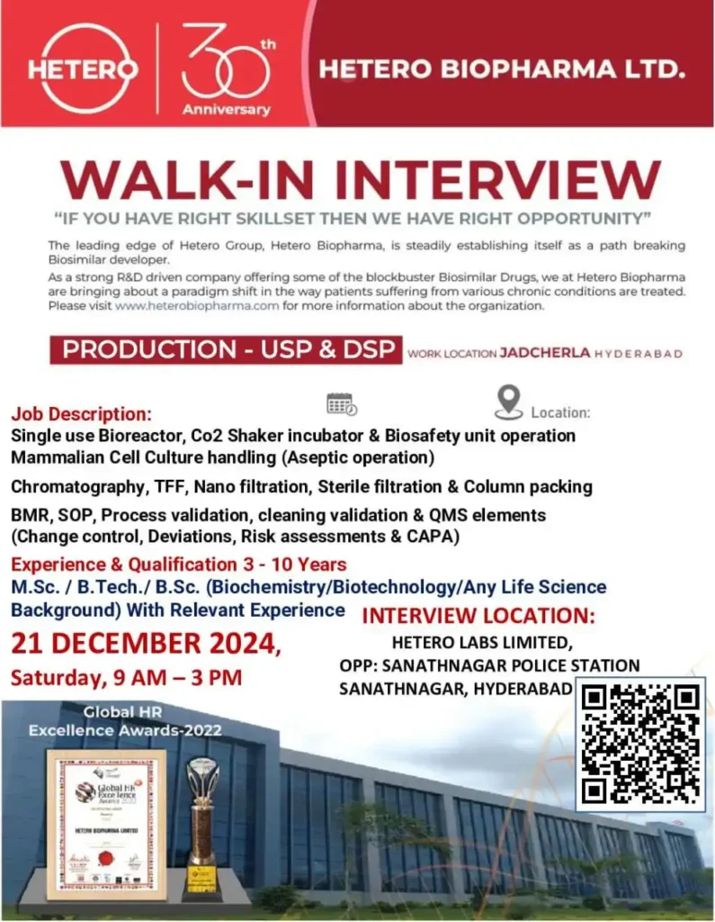 Hetero BioPharma Hiring