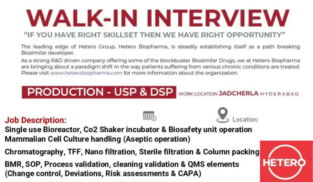 Hetero BioPharma Hiring