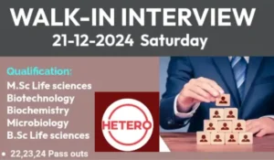 Hetero Drugs Limited Walk In