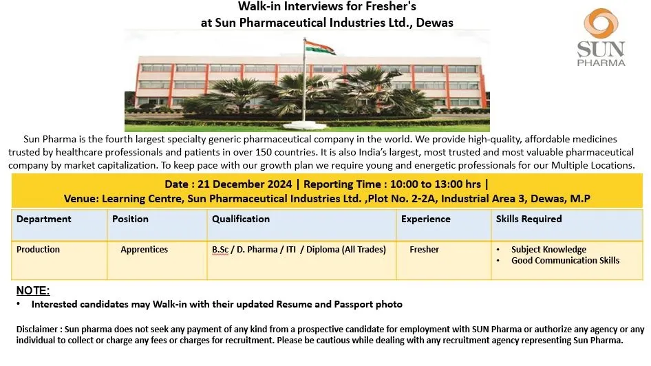 Sun Pharma – Walk-In Drive