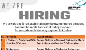 SRF Limited – Urgent Openings