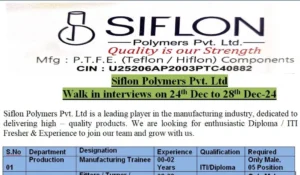 Siflon Polymers – Walk-In Interview