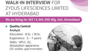 Zydus LifeScience Limited Notification