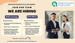 Alchemie Finechem Hiring DCS Officer