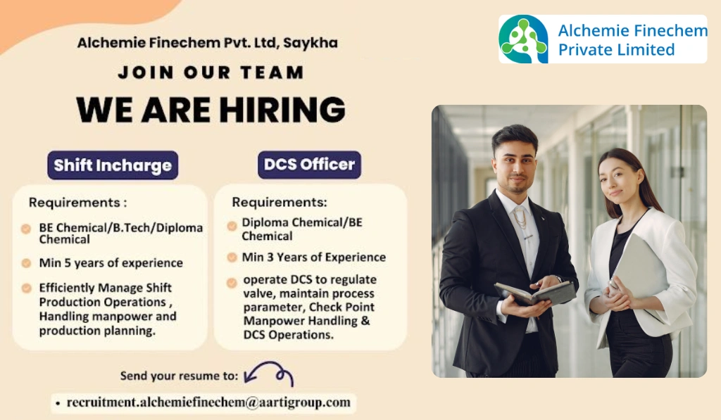 Alchemie Finechem Hiring DCS Officer
