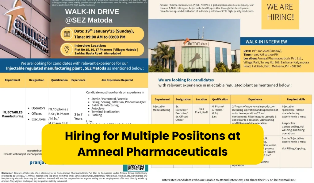 Amneal Pharmaceuticals Walk in Interview