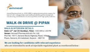 Amneal Pharmaceuticals – Walk-In Interview