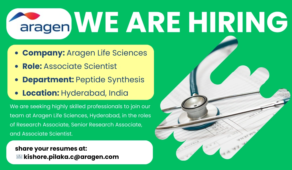 Aragen Hiring Associate Scientist