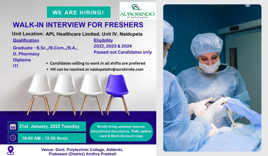 Aurobindo Pharma – Walk-In Interview for Freshers