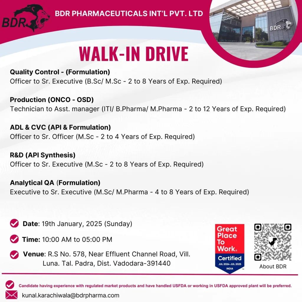 BDR Pharmaceuticals – Walk-In Drive