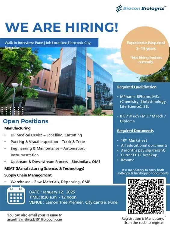 Biocon Biologics – Walk-In Drive