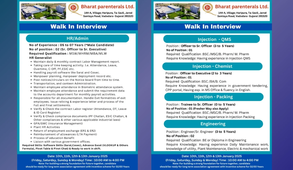 Bharat Parenterals Walk in