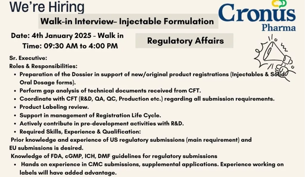 Cronus Pharma hiring