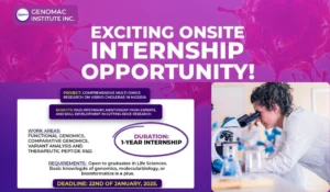 Genomac Institute Internship Notification