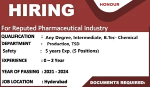 Honour Lab Limited – Walk-In Interviews