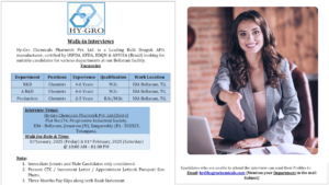 Hy-Gro Chemicals - Walk-In Interviews
