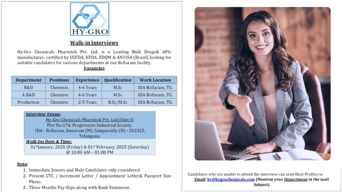Hy-Gro Chemicals - Walk-In Interviews