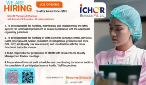 ICHOR Biologics - Urgent Hiring for QA and QMS