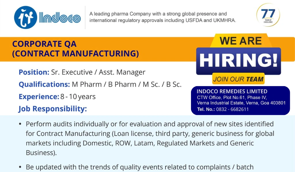 Indoco Remedies Limited Walk in