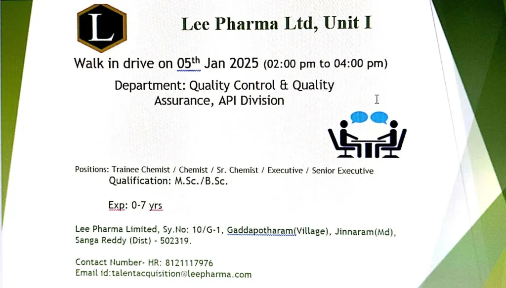 Lee Pharma – Walk-In Drive