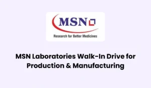 MSN Laboratories Walk-In Drive for Production & Manufacturing