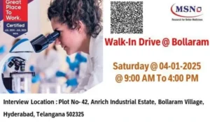 MSN Laboratories Walk in Drive