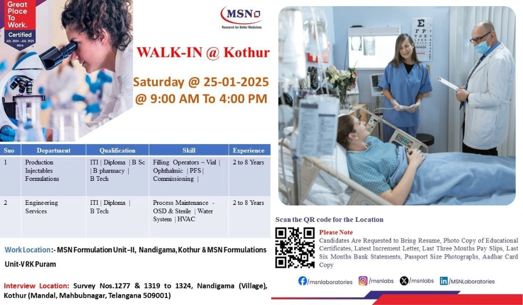 MSN Walk In Interview