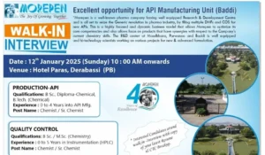 Morepen Laboratories – Walk-In Interview