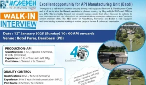 Morepen Laboratories – Walk-In for Freshers