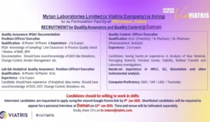 Mylan Laboratories Limited Walk In