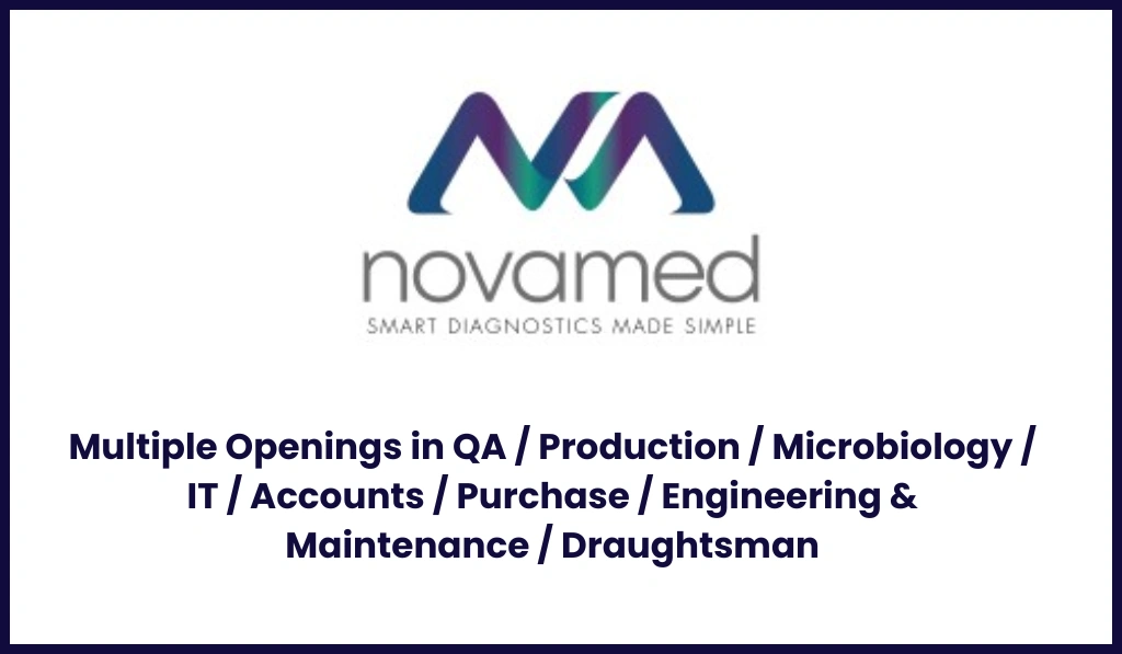 Novamed Laboratories Hiring Candidates