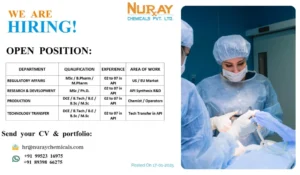 Nuray Chemicals Hiring Notification