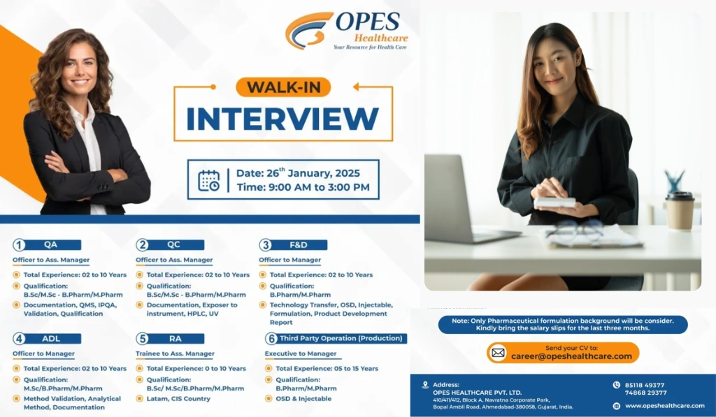 Opes Healthcare Walk In Interview