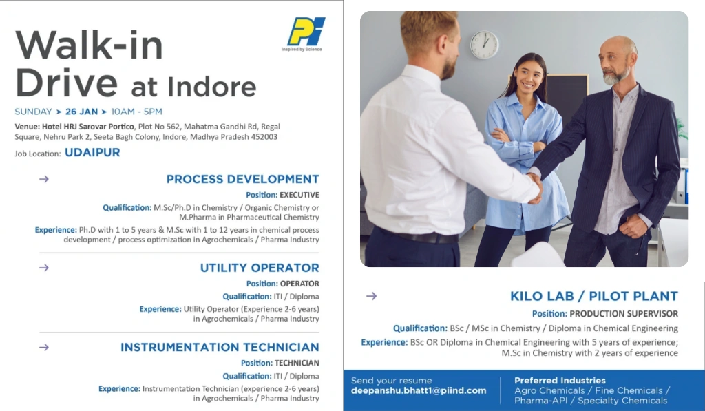 PI Industries – Walk-In Interview