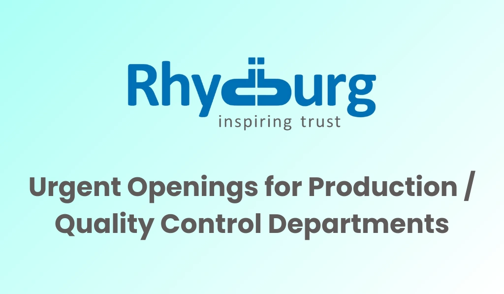 Rhydburg Pharmaceuticals Urgent Opening