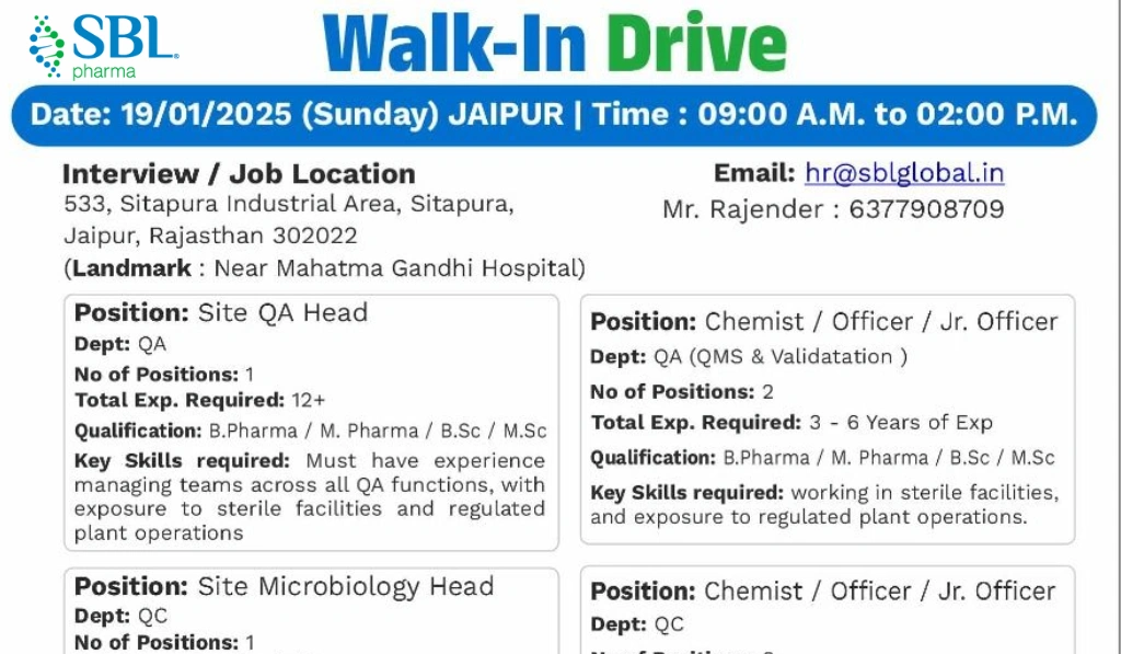 SBL Walk-In Drive for Multiple Positions