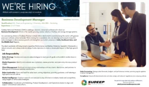 Sudeep Advanced Materials Hiring Business Development Manager