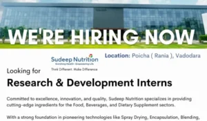 Sudeep Nutrition – Internship Opportunity Notification