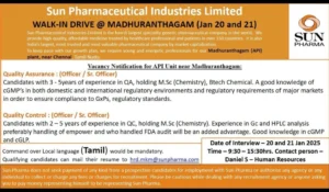 Sun Pharmaceutical Walk In Drive